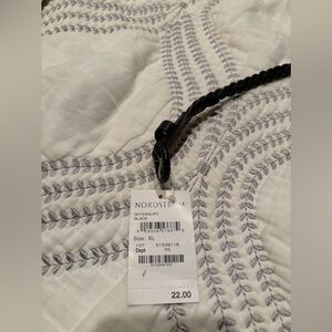 Black leather braided women’s belt. NWT . Size XL.